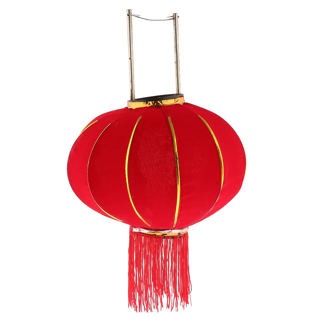 Red Chinese New Year Lantern Flocking Hanging Lantern Spring Festival Home Decoration
