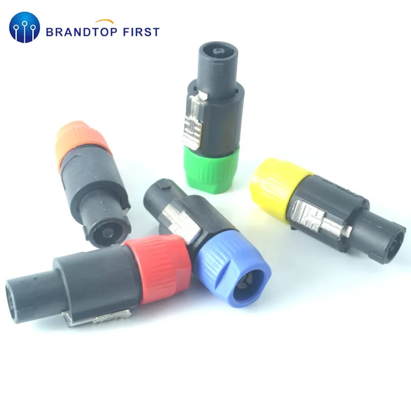 

4 Pin Speakon Male Plug NL4FC 4 Pole PowerCon Plug Audio Loudspeaker Amplifier Cable Connector