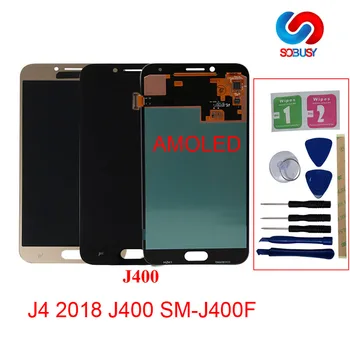 

Original AMOLED LCD for Samsung Galaxy J4 2018 Display Touch Screen Digitizer Assembly Replacement J400 J400F