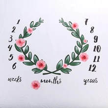 100*100 см бамбуковый муслин пеленание одеяло новорожденный фотореквизит ежемесячные вехи одеяла с цветочным принтом возраст памяти одеяло