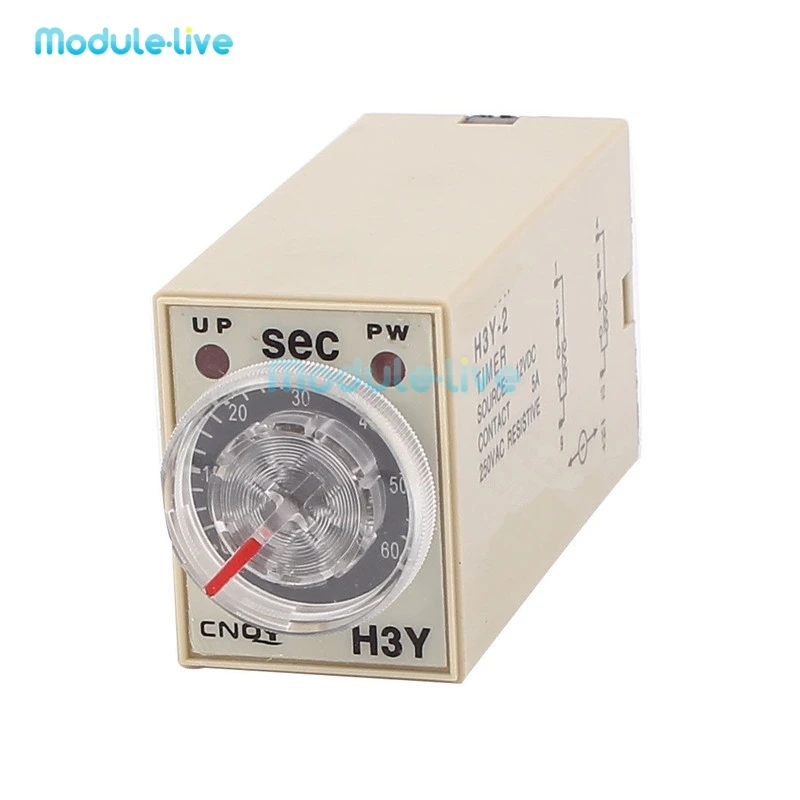 

1-30 Minute H3Y-2 Base Power On Time Delay Solid-State Timer Relay DPDT AC 220V