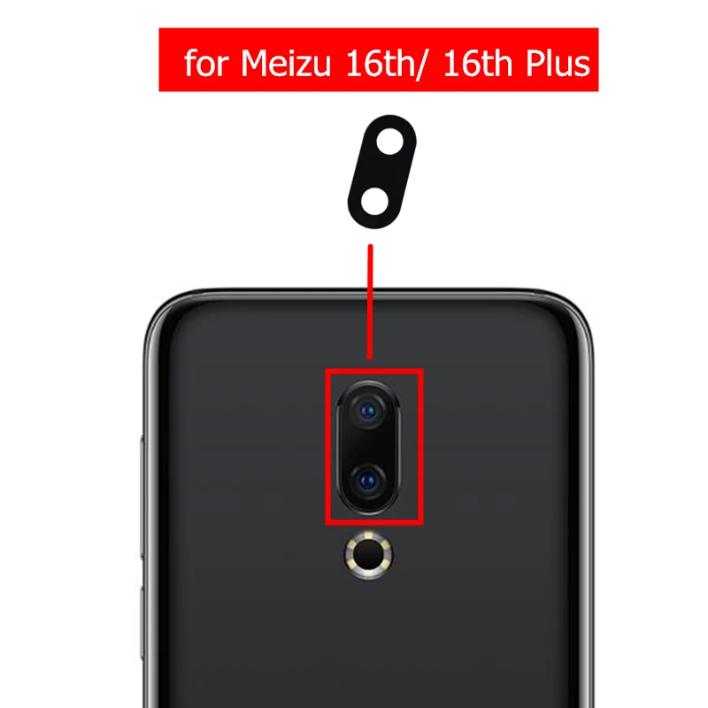 2 шт. для Meizu 16th/16th Plus камера со стеклянным объективом задняя камера стеклянный объектив с клеем запасные части для ремонта