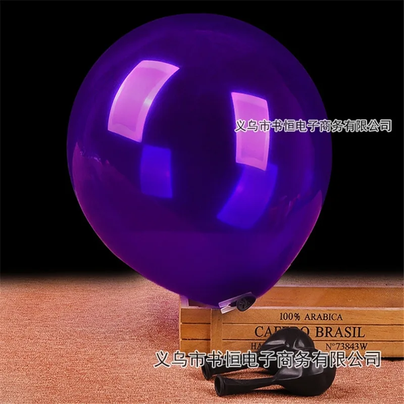 10 шт 12 дюймов толщиной 2,2 г с днем рождения украшения Детские Свадебные украшения латексные воздушные шары принадлежности шары свадебные шары - Цвет: Deep Purple