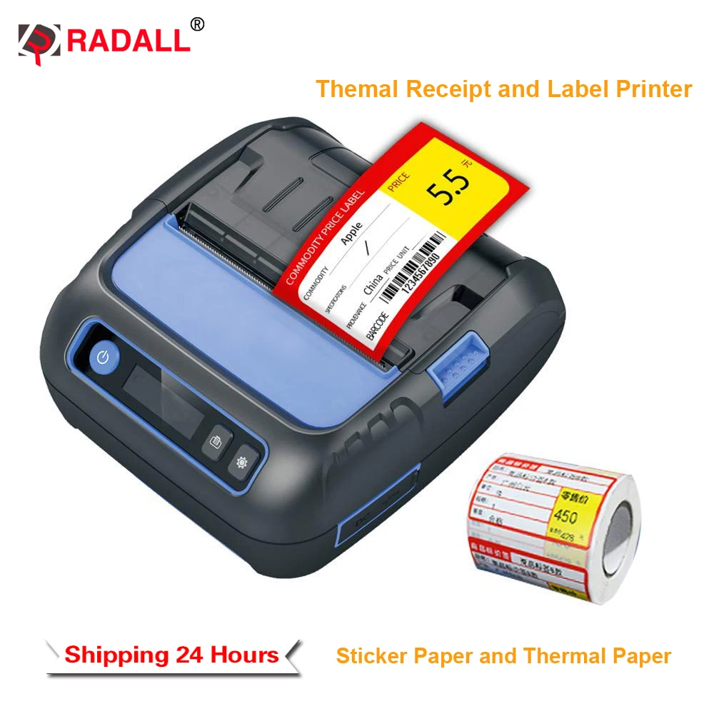 Mini Pocket Thermal Label Printer 58/80mm Portable thermal receipt