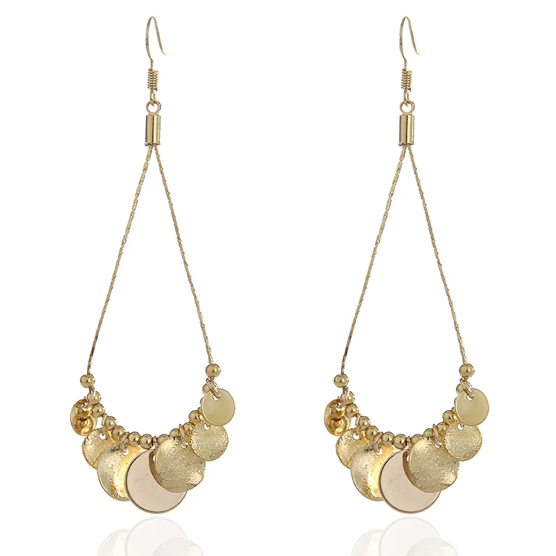Fashion Geometric Drop Earrings Retro Light Film Pendant Oorbellen For Women Gift Rhinestone Vintage Pendientes | Украшения и
