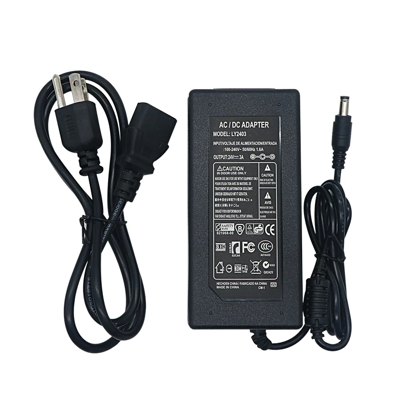 SZYOUMY AC 100 240V DC 24V 3A адаптер питания 72W зарядное устройство Трансформатор 2A для