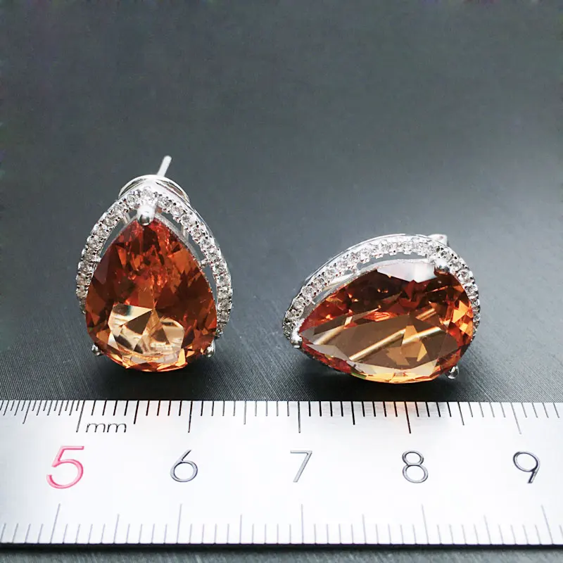 CSJ, большой камень, 17CT, зултанит, серьги, Стерлинговое Серебро 925 пробы, Pr Cut, 12*16 мм, создан, сультанит, хорошее ювелирное изделие для женщин, подарок на свадьбу