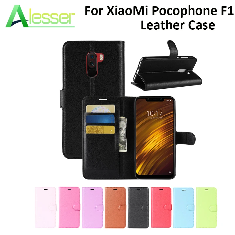 Alesser для XiaoMi Pocophone F1 кожаный чехол с откидной крышкой из натуральной телефона
