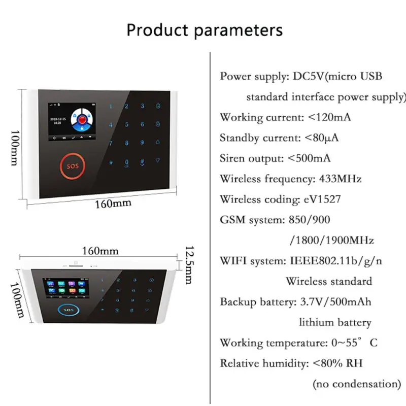 1 комплект CS108 беспроводной wifi GSM GPRS интеллектуальная система сигнализации приложение дистанционное управление RFID карта комплект для