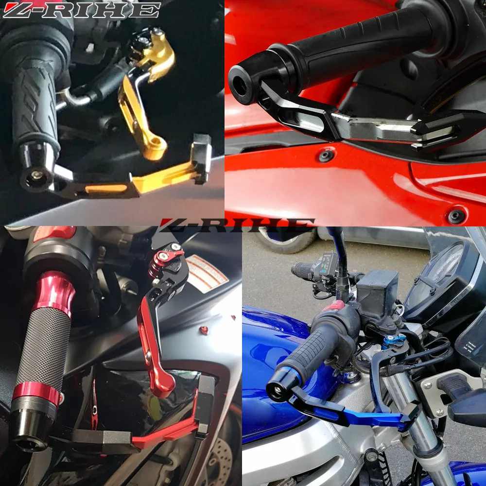 범용 7/8 22mm 오토바이 핸들 바 브레이크 클러치 레버 보호대 가와사키 Z650 용 NINJA 650R/ER-6F/ER-6N Z800 Z1000