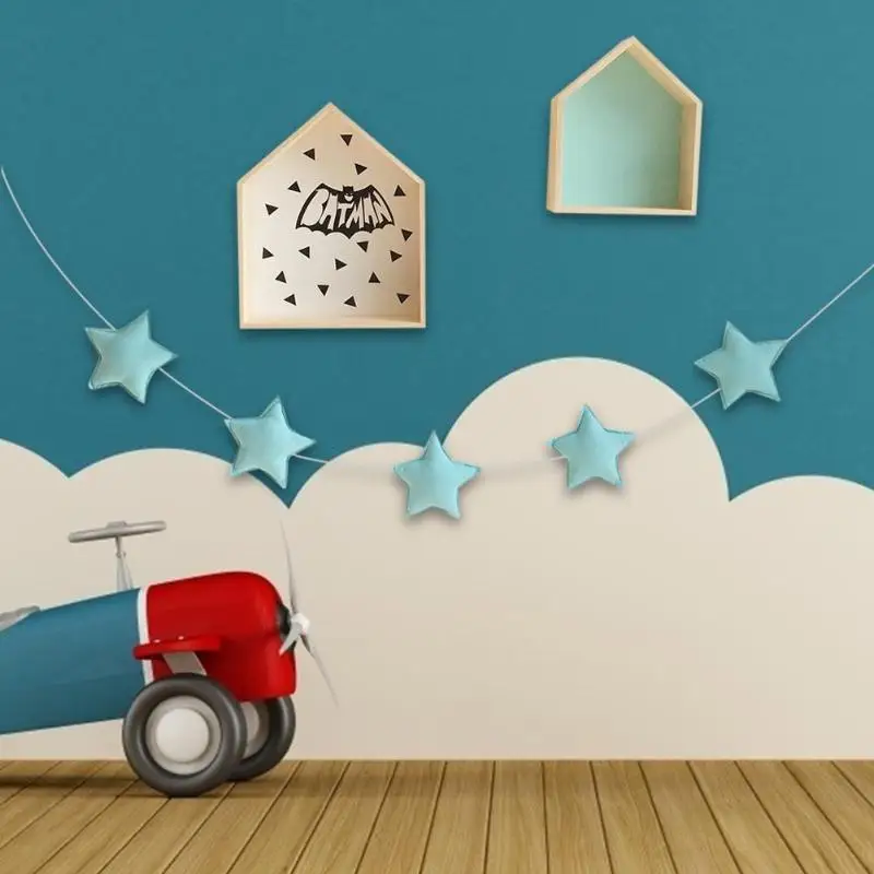 

Nordic Baby Room Nursery Handmade Star Garlands Children Room Wall Decorations The Product Length About 1.5-2 Meters