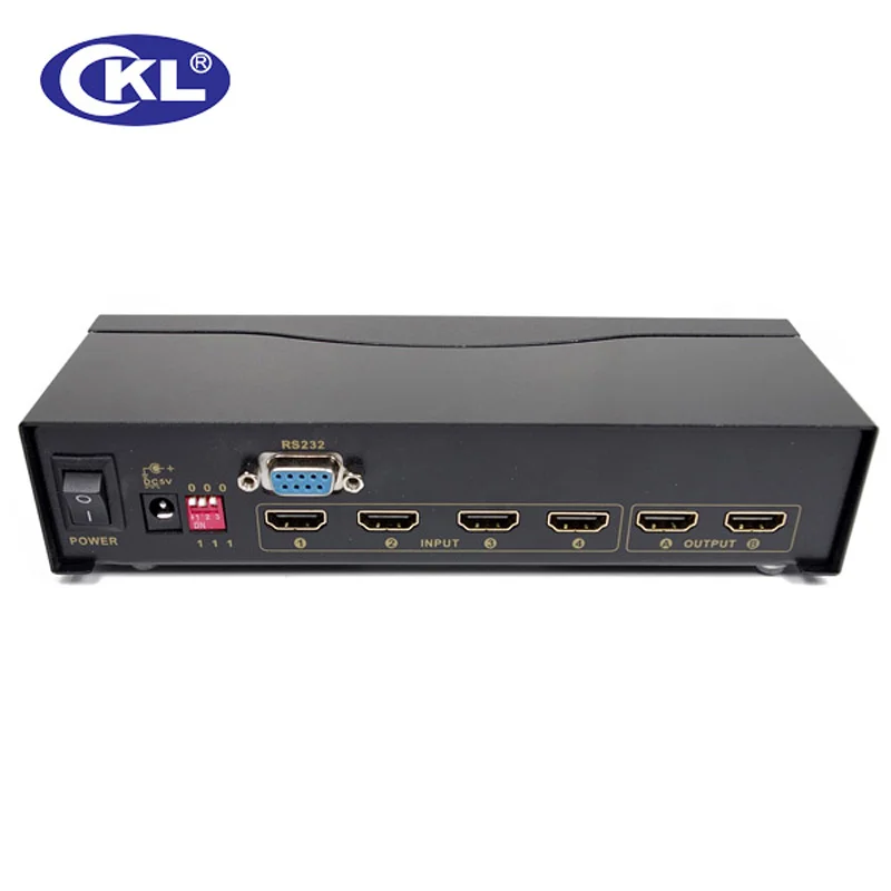 CKL 4x2 HDMI переключатель сплиттер 4 в 2 out с ИК-пульт дистанционного управления RS232 Управление Поддержка 1080 P 3D CKL-4H2