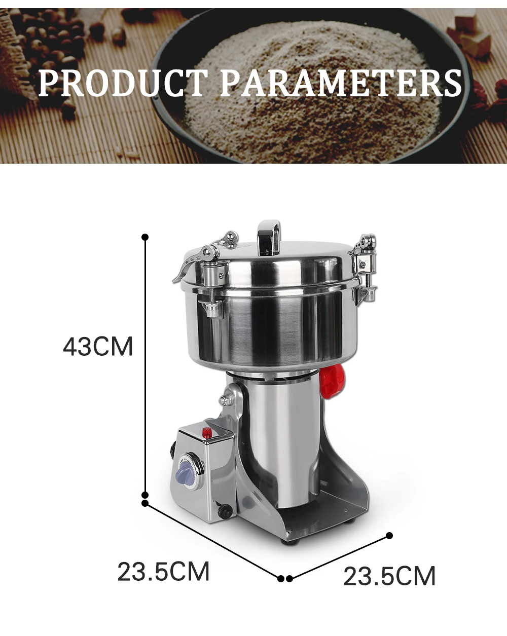 Top ITOP Big Capacity 2800W 1000g Pulverizer Machine Swing Type Automatic Mill Herb Grinder Electric Grain Grinder 110V 220V 2 Top ITOP Big Capacity 2800W 1000g Pulverizer Machine Swing Type Automatic Mill Herb Grinder Electric Grain Grinder 110V 220V 2