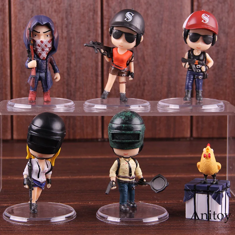  Playerunknown's BattleGrounds PUBG Action Figure PVC Collectible Model Toys Dolls 6pcs/set