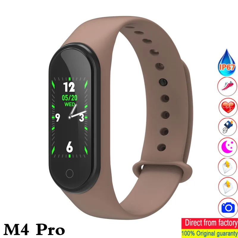 Новый умный Браслет m4 pro HD с цветным экраном 0 96 дюйма пульсометр артериальное