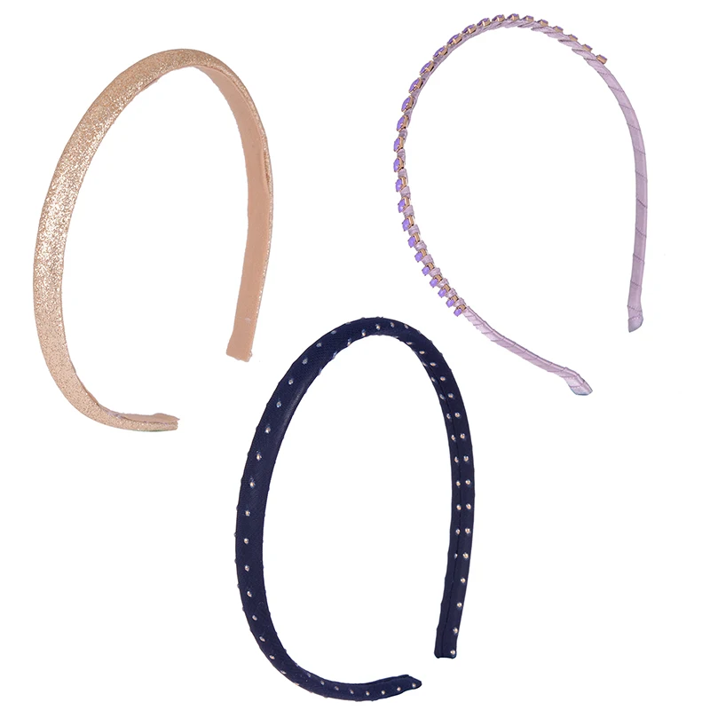 

3PCS Girls Glitter Headbands Plastic Hairbands Hair Band Girls Hair Hoop Party Children Kids Hair Accessories Gift Headwear