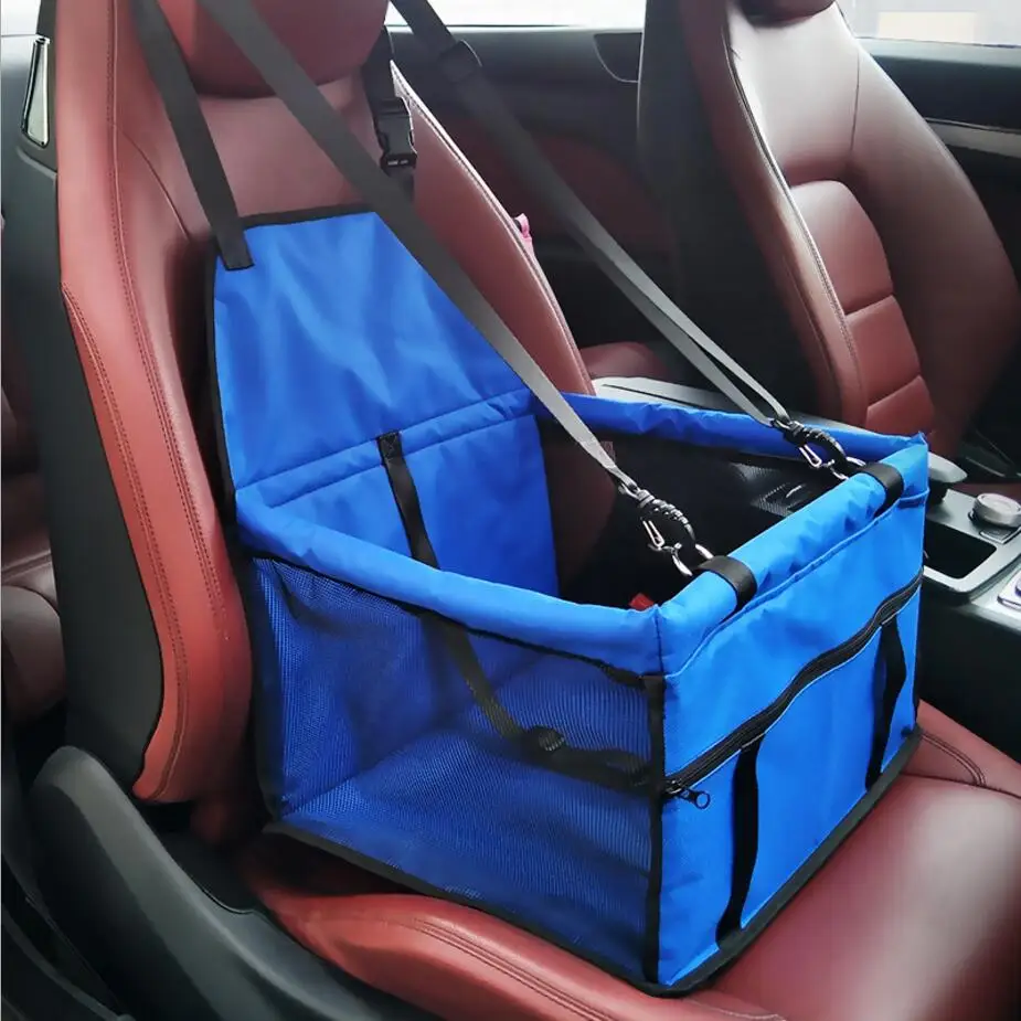 Новые лапы переноска для домашних собак Складная Автомобильная подушка для сиденья безопасная переноска домик для щенков сумка автомобильные аксессуары для путешествий Водонепроницаемая собачья сумка для сиденья корзина - Цвет: Blue GG1503B