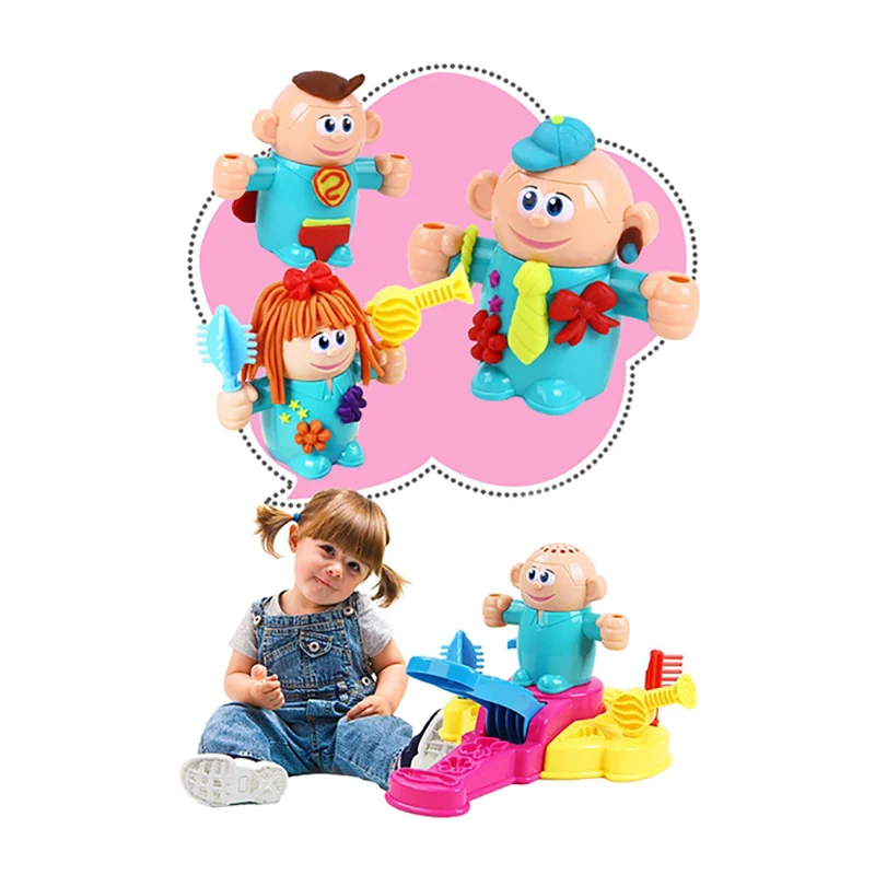 DIY Children Funny 3D Plasticine Tools Nontoxic Hairdresser Clay Set Toy Cloud Craft Antistress for Kids Learning Education Toys (4)