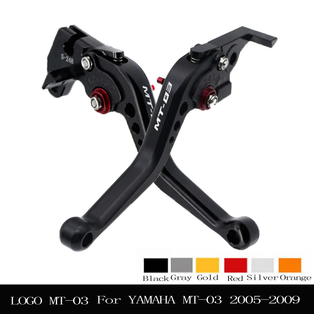 

LOGO MT-03 For YAMAHA MT-03 MT 03 MT03 2005 2006 2007 2008 2009 Motorcycle CNC short Brake Clutch Levers Black 6 Colors