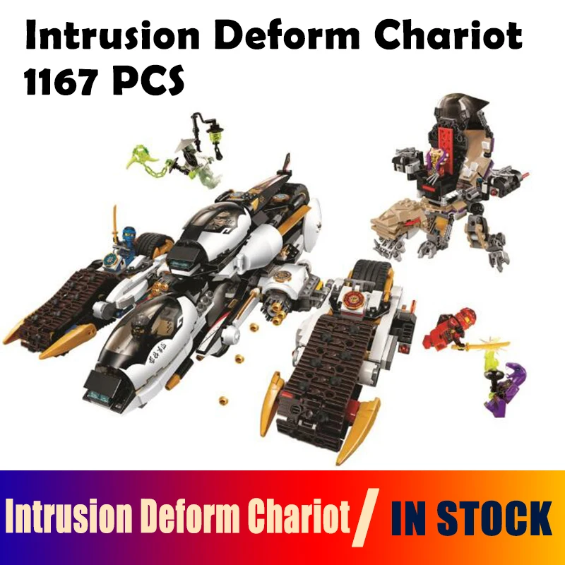 

Model building blocks Ninja Bela 10529 Toy Set Ultimate secret intrusion deform Chariot Ninjago Compatible with lego 70595