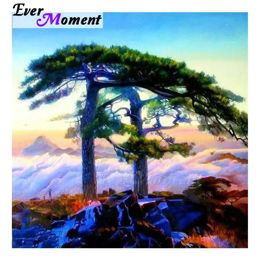 Ever Moment, Алмазное дерево ручной работы, 5D DIY, полностью квадратное сверло, стразы, алмазная вышивка, мозаика S2F1998