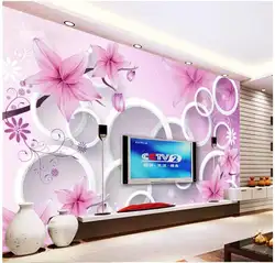 Заказ росписи 3d фото обои Фэнтези Цветок Круг ТВ фон Home Decor гостиная 3D настенные фрески обои для стен 3 D