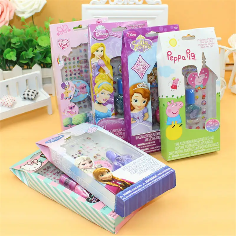 Disney Children's Makeup Toy Set Nail Sticker Children's Nail Polish Nonpoisonous and tasteless frozen sets girls princess Disney Children's Makeup Toy Set Nail Sticker Children's Nail Polish Nonpoisonous and tasteless frozen sets girls princess