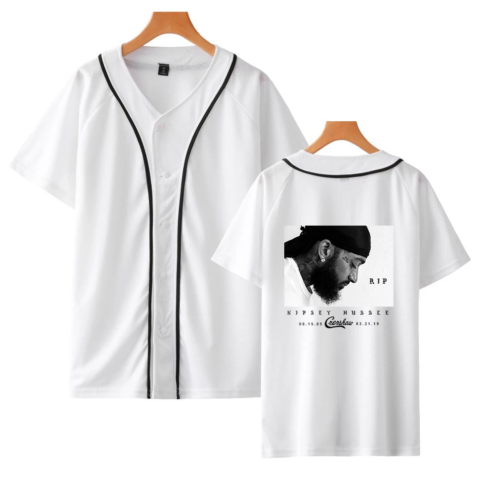 

2019 New Hot Sale Rep nipsey hussle Print Women and men summer Clothes Short Sleeve Baseball T-Shirts Casual Tees Plus Size