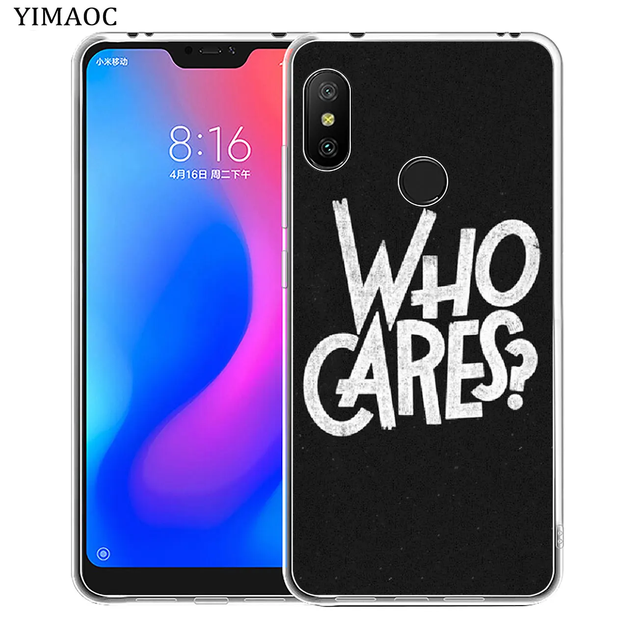 Мягкий чехол для телефона YIMAOC Who Cares shut up Bitch Xiaomi MI Redmi 8A 7A 6A 5A 4X Note 8 7 6 Pro 5 Plus|Бамперы| |