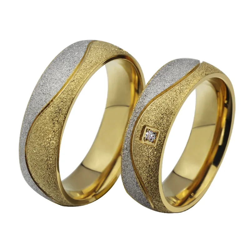 alliance ring for lover 2 colors gold and silver wedding band quality stainless steel engagement ring - Wedding Rings Prices alliance ring for lover 2 colors gold and silver wedding band quality stainless steel engagement ring - Wedding Rings Prices