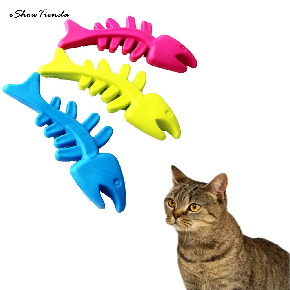 新カラフルな魚の骨猫犬ゴム歯科歯かむ骨猫ペットの子犬再生トレーニングフェッチ楽しいおもちゃホットペットのおもちゃ Rubber Hand Toy Rubber Chew Toytoy Wooden Aliexpress