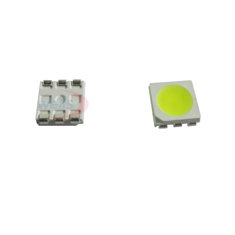 1000 шт. PLCC-6 5050 SMD 3-CHIPS белый/теплый белый/RGB светодиодный чип 10000mcd светодиодный ламповый бисер