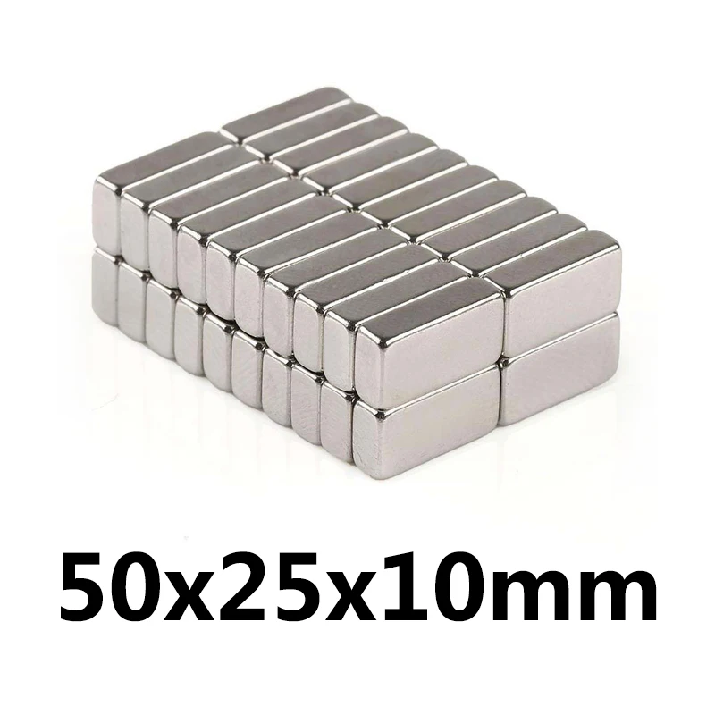 One N35 50mm x25mm x10mm Strong Neodymium Block Magnets
