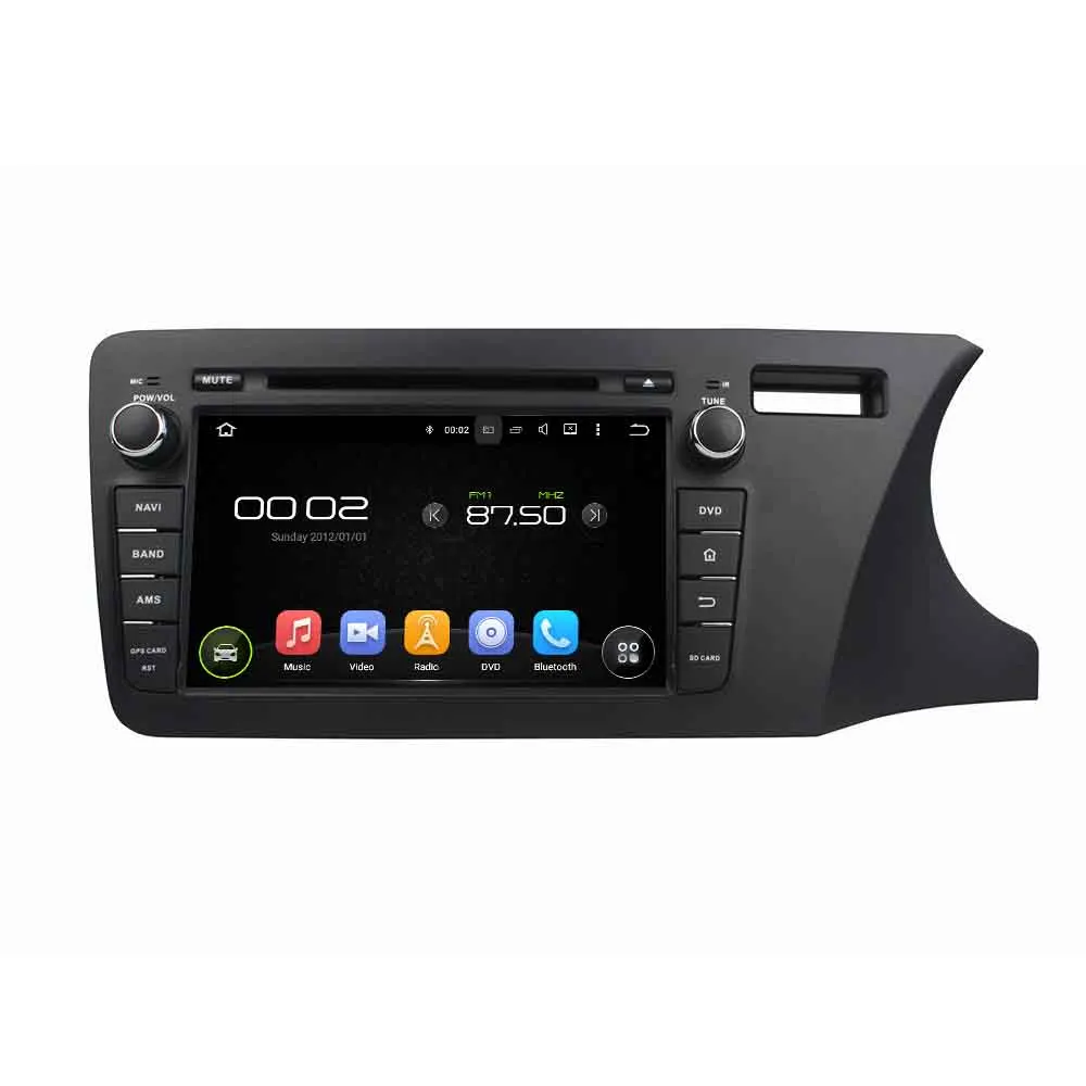 8 Octa core Android 6 0 Car DVD Player For Honda CITY 2014 Right Free MAP