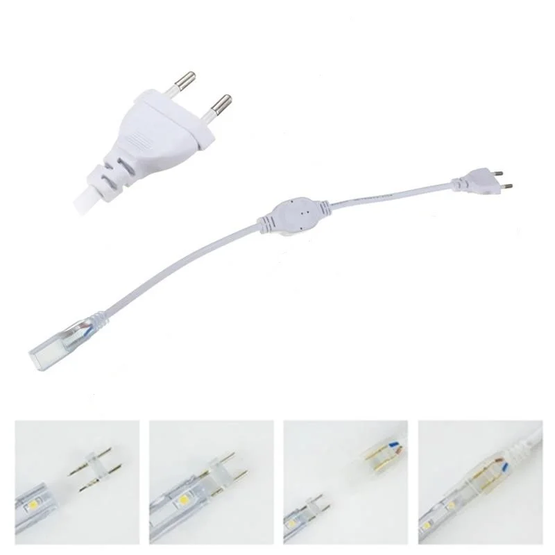 #Best LED Tape Light Strip Plug High Power Cord 5050 Single Color Used Adapter Supply 220V Lighting Transformer
