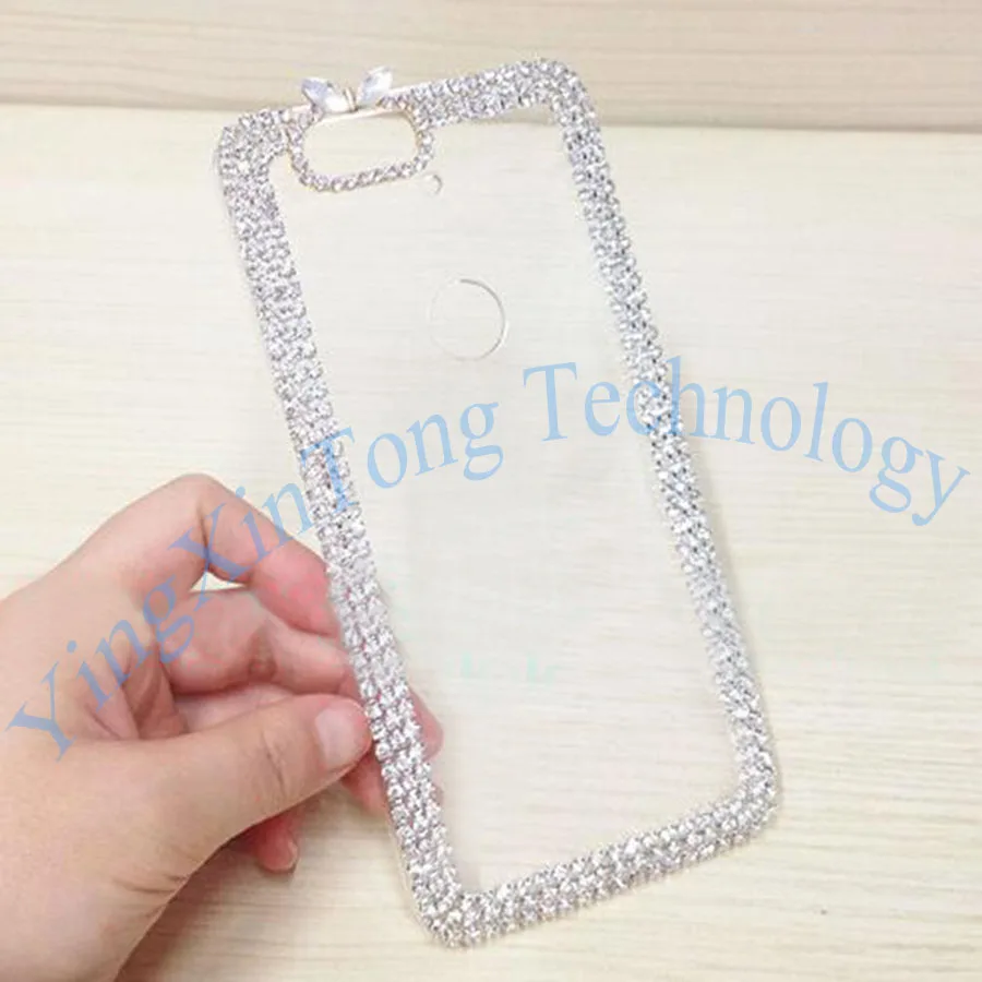 Роскошный чехол для телефона с кристаллами и бриллиантами Huawei Honor 8 Lite блестящий