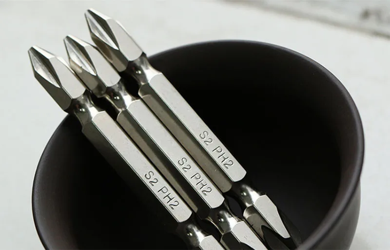 Magnetic Bit Set 60mm Electronic Screwdriver Bits Double Head for Drywall Screws