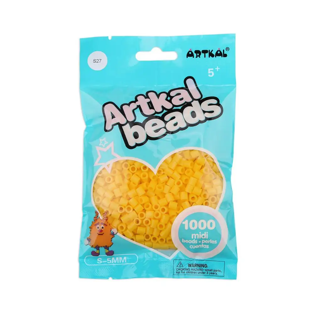 ARTKAL 1000 бусины(S01-S27) S-5mm midi Artkal плавкие бусины 206 цветов бусины Хама перлер DIY Забавные игрушки для рукоделия - Цвет: S1000-S27
