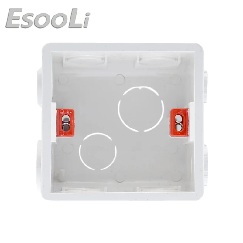 

Esooli Mounting Box for 86*86mm Wall Touch Switch and Socket Cassette Universal White Wall Back Junction Box