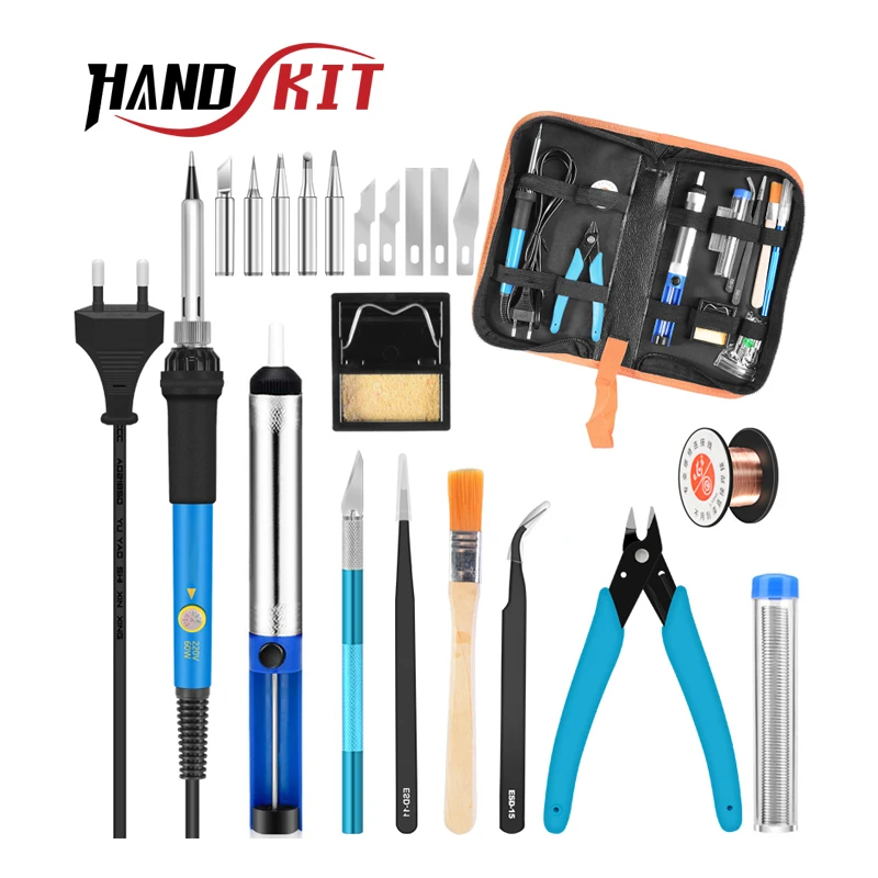 Handskit Soldering Iron kit 220V 60W Adjustable Temperature Electric