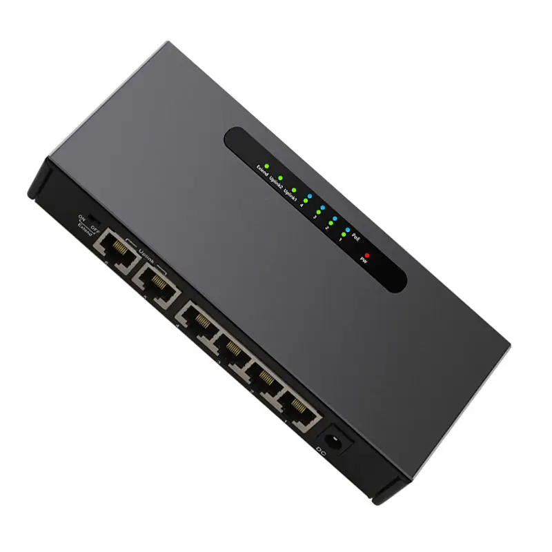 Diewu 6 портов Poe Gigabit Ethernet сетевой коммутатор 10/100/1000Mpbs Lan Hub 4 порта выключатель