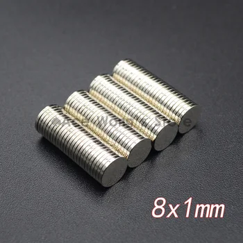 

10pcs Neodymium Disc Magnets 8x1 mm N35 Super Strong Powerful Rare Earth 8mm x 1mm Small Round Magnet