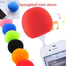 Портативный цветной 3,5 мм проводной мини-динамик Aux аудио разъем Музыка Губка мяч динамик для мобильного телефона планшета ПК Ramdom color