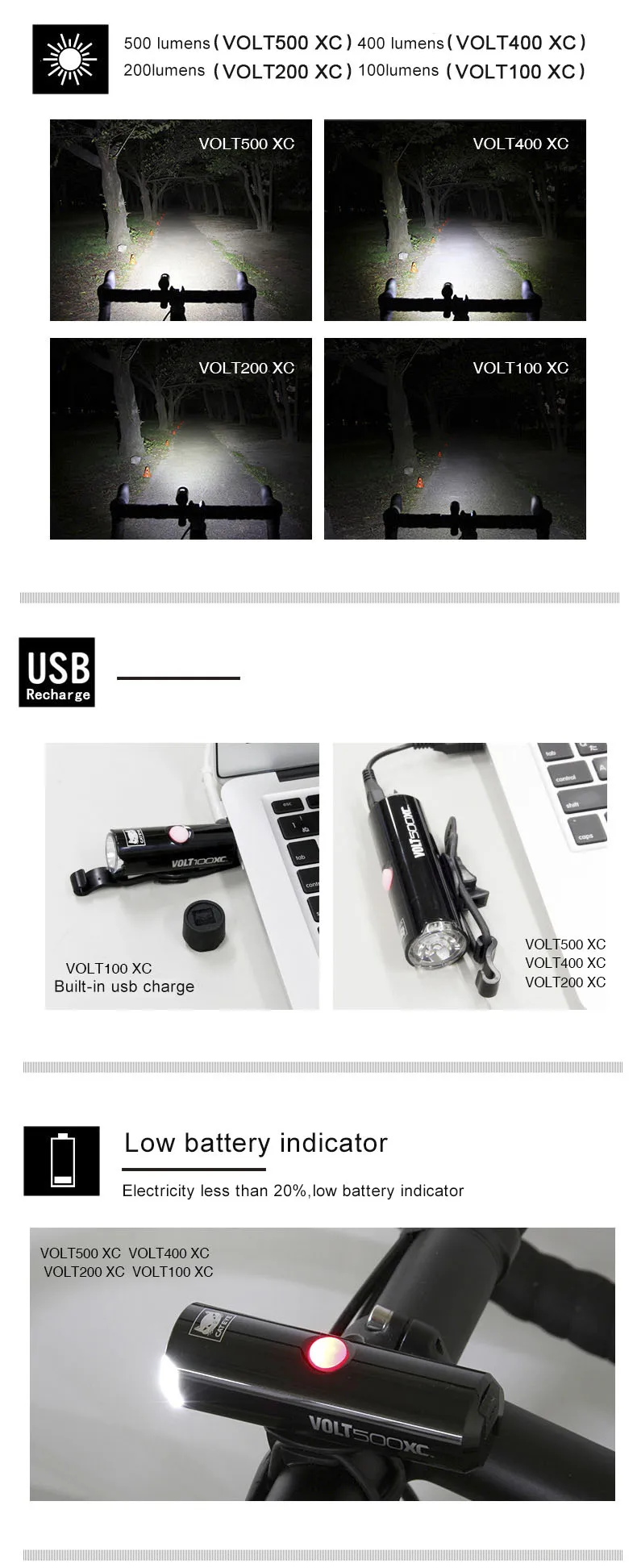 Discount CATEYE Bicycle Light Cycling Bike Flashlight Head front Lights Torch LED Lamp Bike Bicycle Accessories 100/200/400/500 Lumens 2