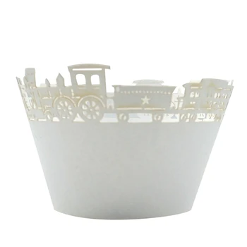 

KAZIPA 100pcs Train Cupcake Wrappers Cup cake Muffin Paper Wrapper Christmas Wedding Birthday Party Home Decoration Supplies