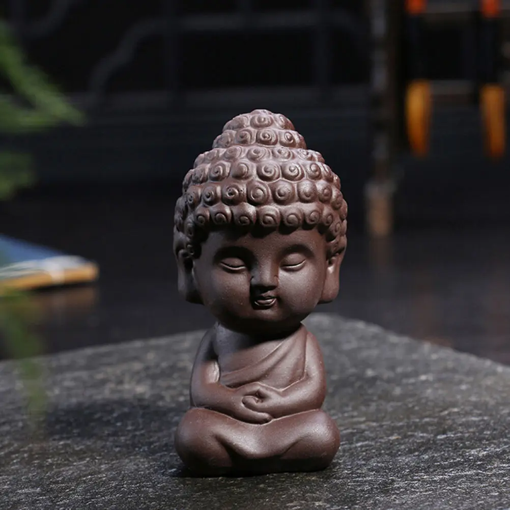 Декоративные керамические украшения Mini Zakka статуя Будды монах статуэтка