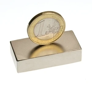 

40*20*10 2pcs block hole magnet 40 x 20 10 mm powerful craft neodymium rare earth permanent strong N35 N35 holds 25kg