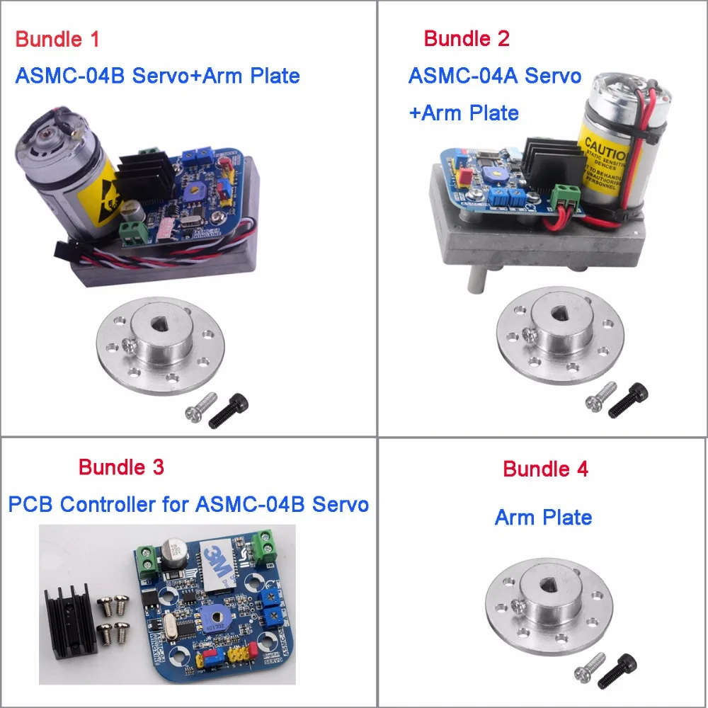 

ASMC-04B/ASMC-04A Robot Servo High Power Torque 12V~24V 180kg.cm /110kg.cm Large Robotic Manipulator/ PCB Controller /Arm Plate