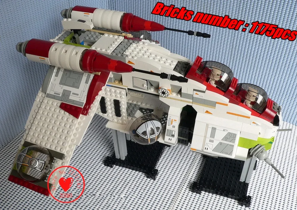 

New The Republic Gunship Set Educational fit legoings star wars figures city Building Blocks Bricks diy Kids Toy 75021 Gift