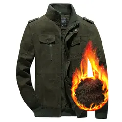 2018 Бесплатная доставка зимняя куртка для мужчин с воротником-стойкой Теплая Флисовая Толстая хлопковая куртка пальто плюс размер верхняя